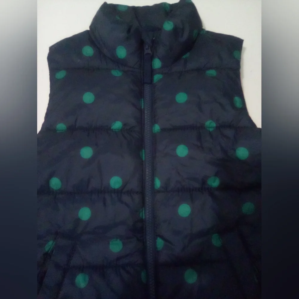 Old Navy Kid's Dolka Pot Puffer Vest Jacket Blue & Green Size M(8)